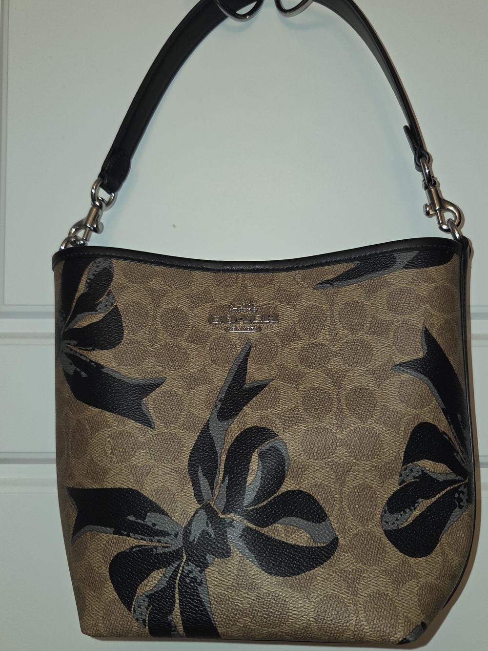 Coach Signature Monogram Bow Bag
